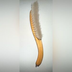 Antique/Vintage Silver-Plated Crumb Brush With Natural Horsehair Bristles